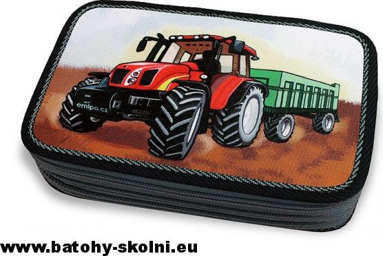 Školní třípatrový penál Emipo Traktor - obrázek 1