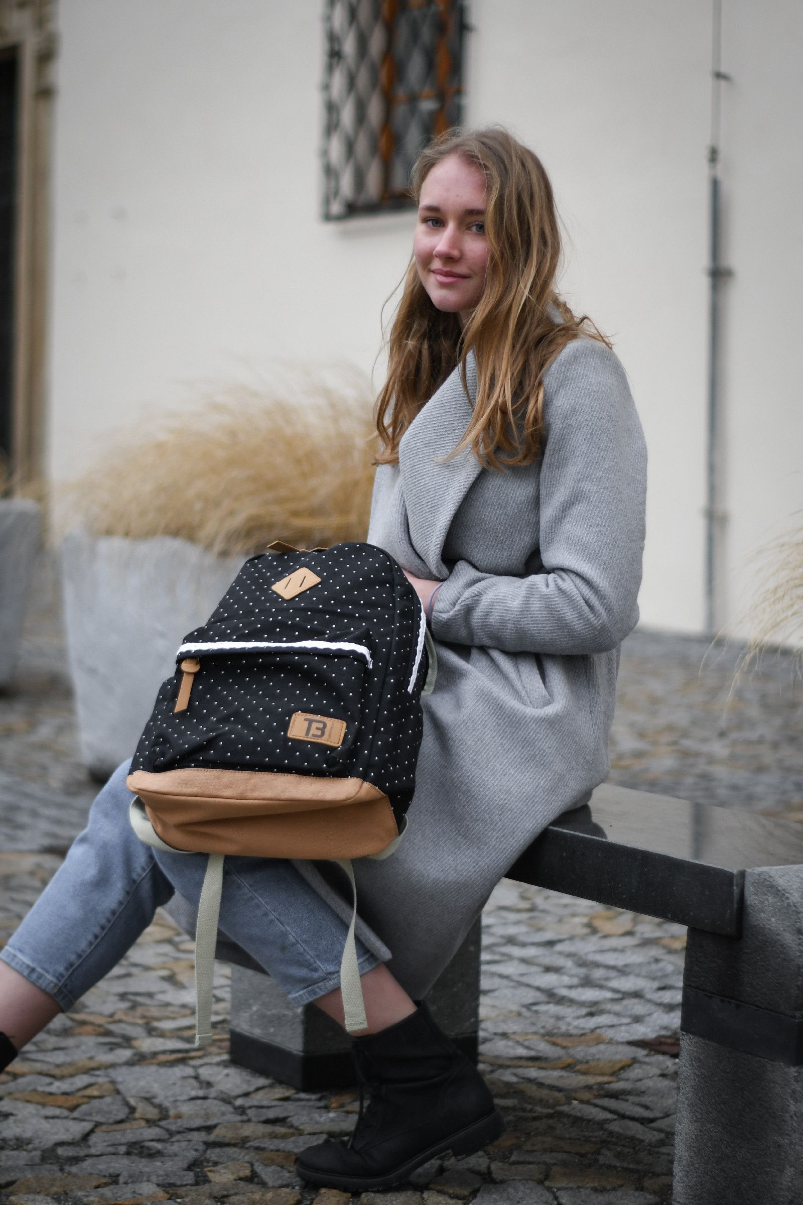 Dámský studentský batoh Canvas TopBags dot - Black 19 l - obrázek 6