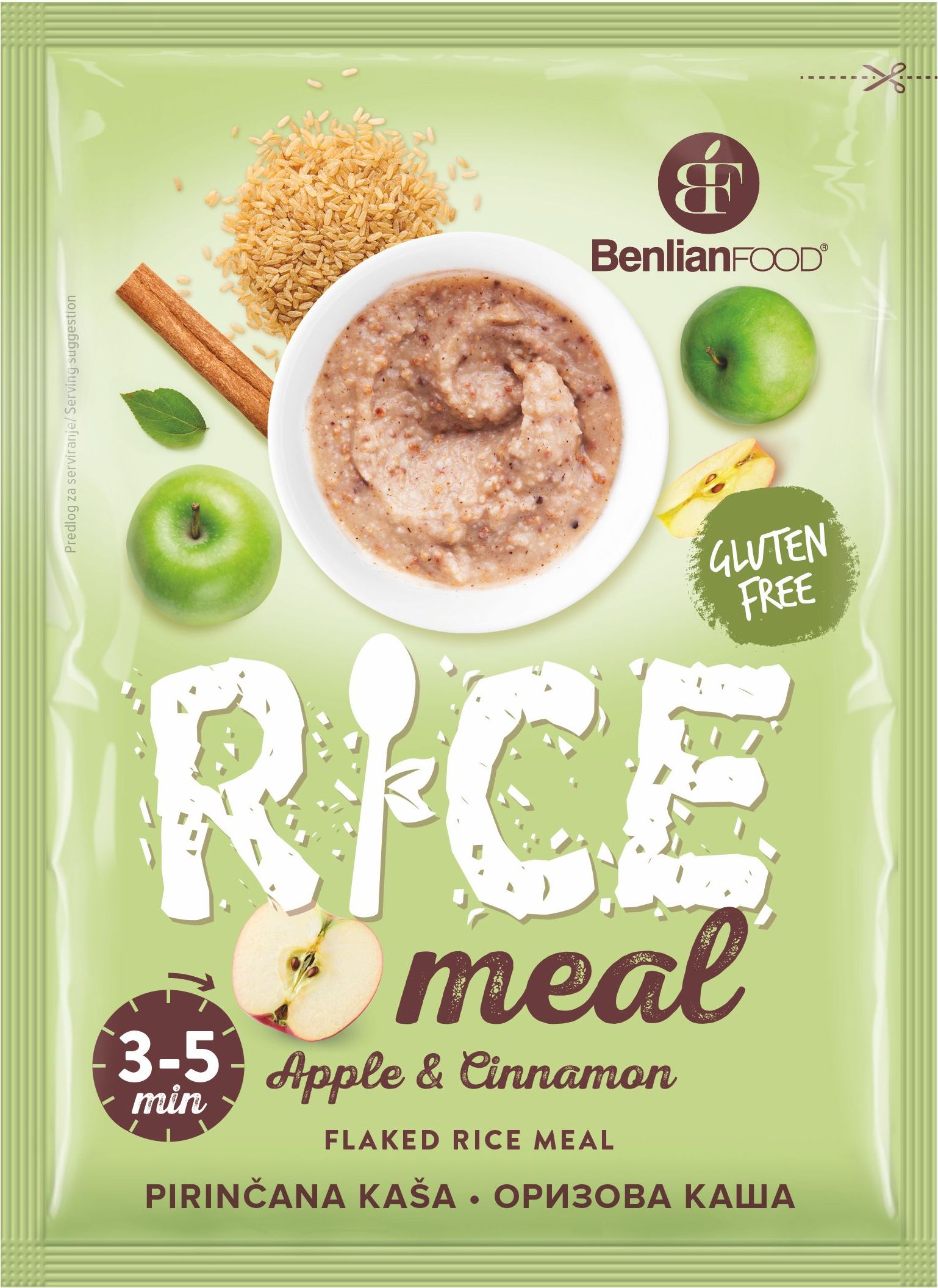 Rice Meal Apple & Cinnamon kaše z hnědé rýže 60 g - obrázek 1