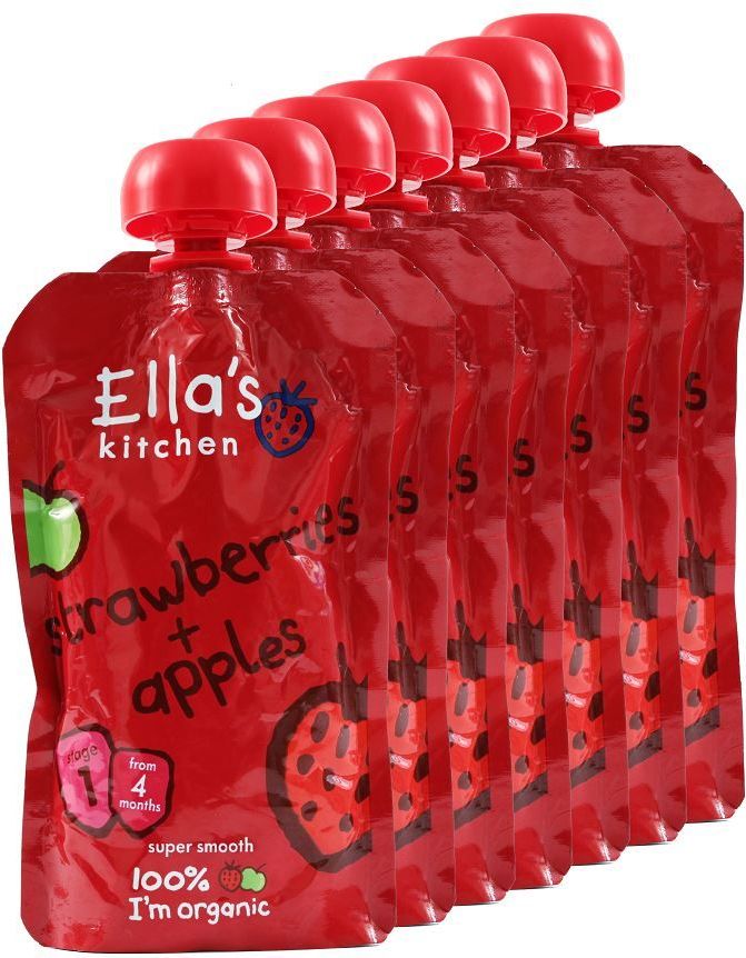 Ella's Kitchen Jahoda a jablko 7 x 120g - obrázek 1