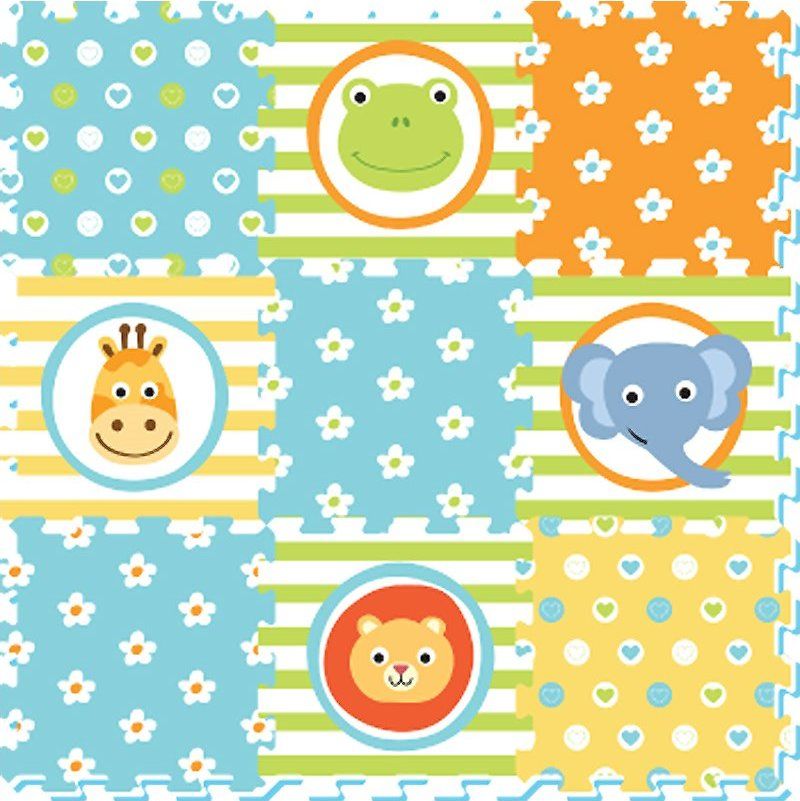 SUN TA TOYS Pěnové puzzle Veselá zvířátka (29x29) - obrázek 1