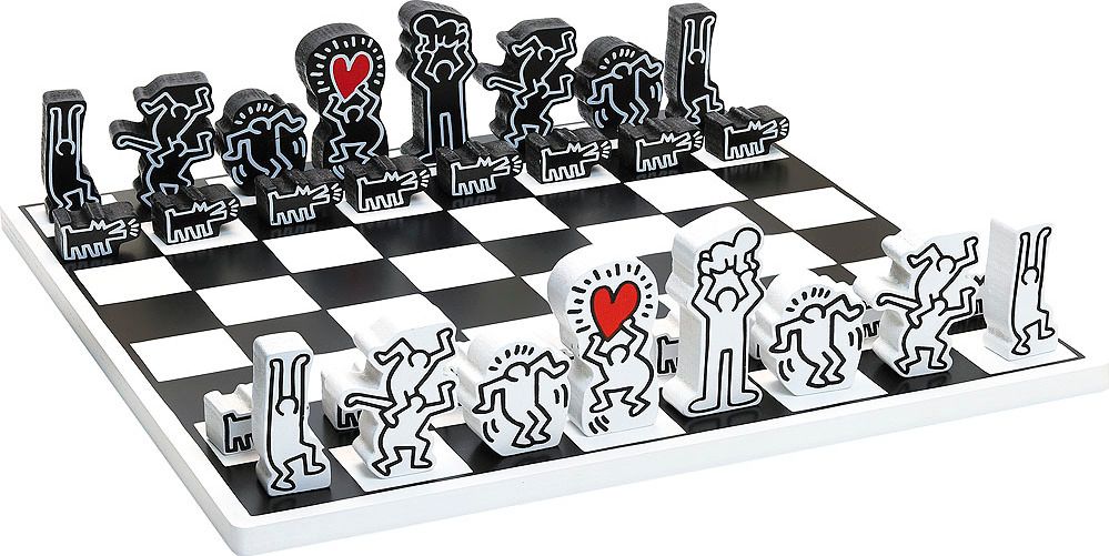 Vilac Moderní dřevěné šachy Keith Haring - obrázek 2