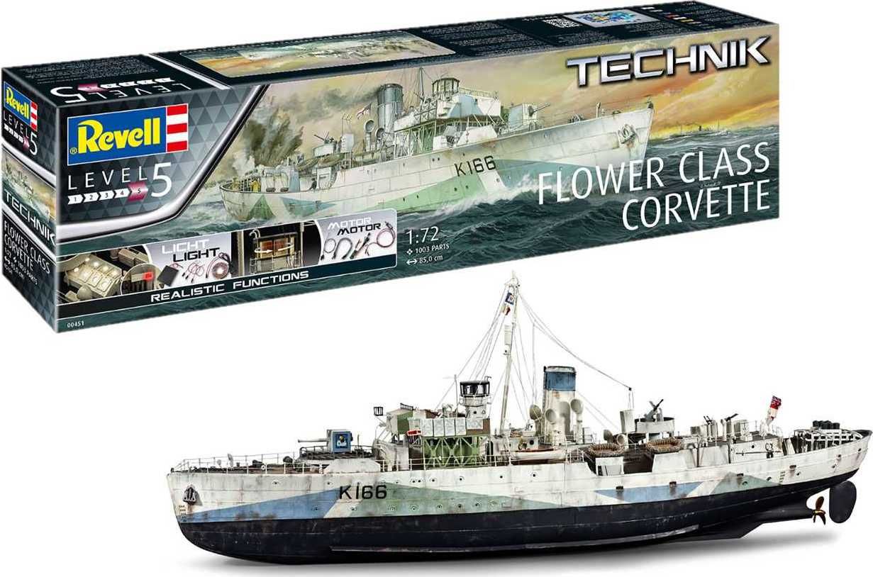 REVELL Plastic ModelKit TECHNIK loď 00451 - Flower Class Corvette (1:72) - obrázek 19