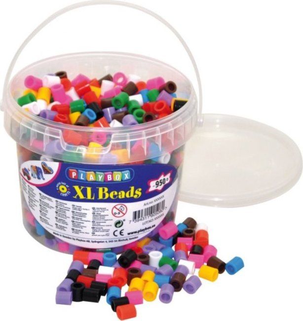 PLAYBOX Zažehlovací korálky XL v kbelíku 950 ks - obrázek 1