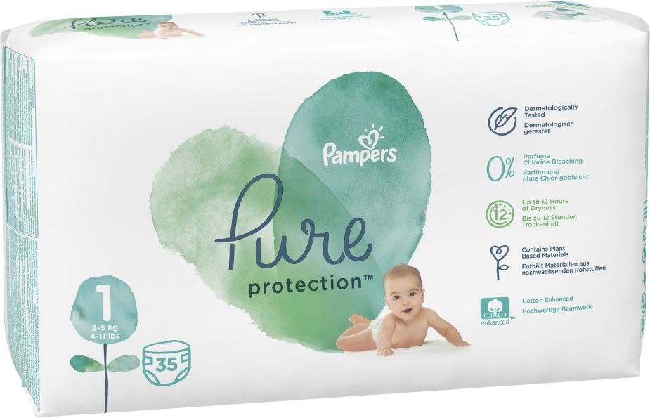Pampers Pure protection S1 35ks - obrázek 1