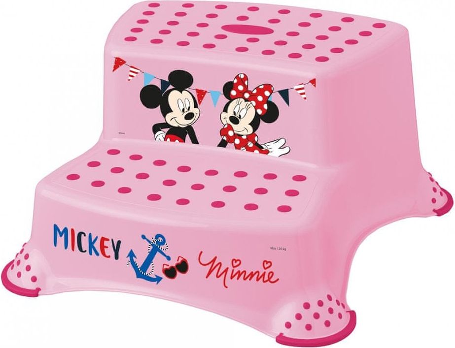 keeeper Dvojstupínek k WC/umyvadlu "Mickey&Minnie", Pink - obrázek 1