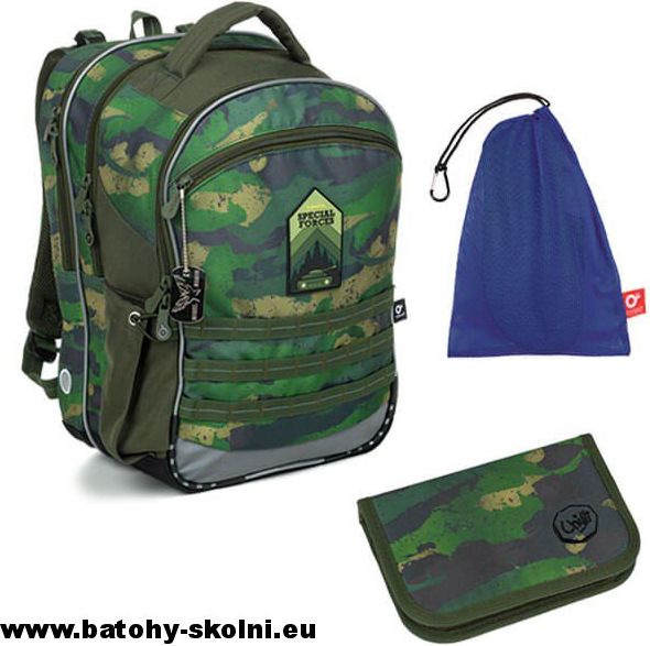 Školní batoh Maskáčový Topgal 3 dílný set COCO 19015 Medium - obrázek 1
