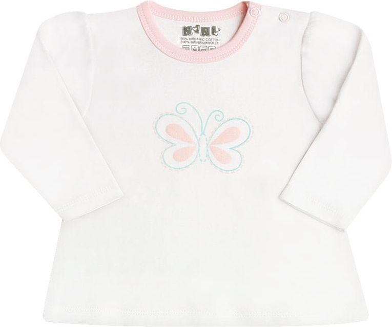 Nini dívčí tričko 74 bílá/růžová - obrázek 1