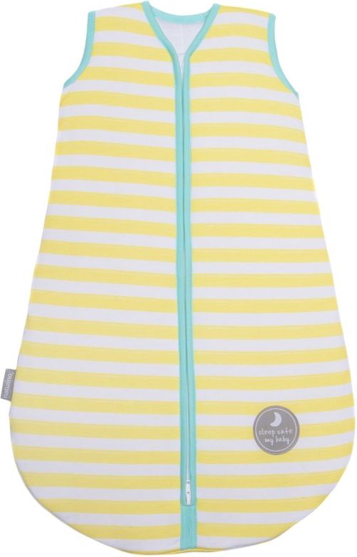 Natulino dětský spací pytel pro miminko, YELLOW STRIPES / MINT, 2vrstvý, S (0 - 6 měsíců) - obrázek 1