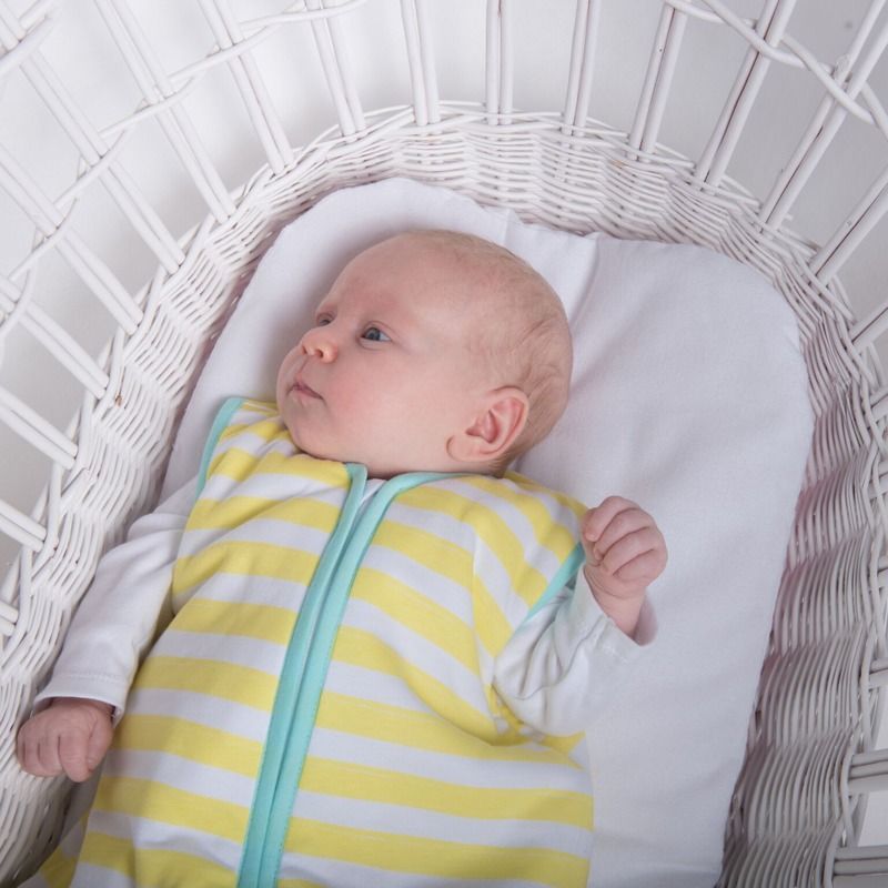 Natulino dětský spací pytel pro miminko, YELLOW STRIPES / MINT, 2vrstvý, S (0 - 6 měsíců) - obrázek 5