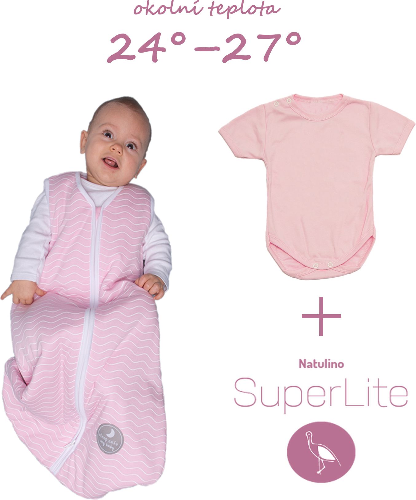 Natulino dětský letní spací pytel pro miminko, NATURAL MINT / WARM GREY, 1vrstvý, M (6 - 12 měsíců) - obrázek 7