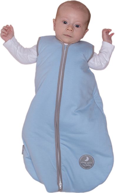 Natulino dětský letní spací pytel pro miminko, NATURAL BLUE / WARM GREY, 1vrstvý, S (0 - 6 měsíců) - obrázek 4