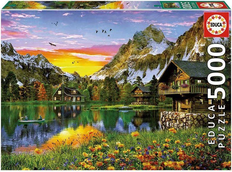 EDUCA Puzzle Alpské jezero 5000 dílků - obrázek 3