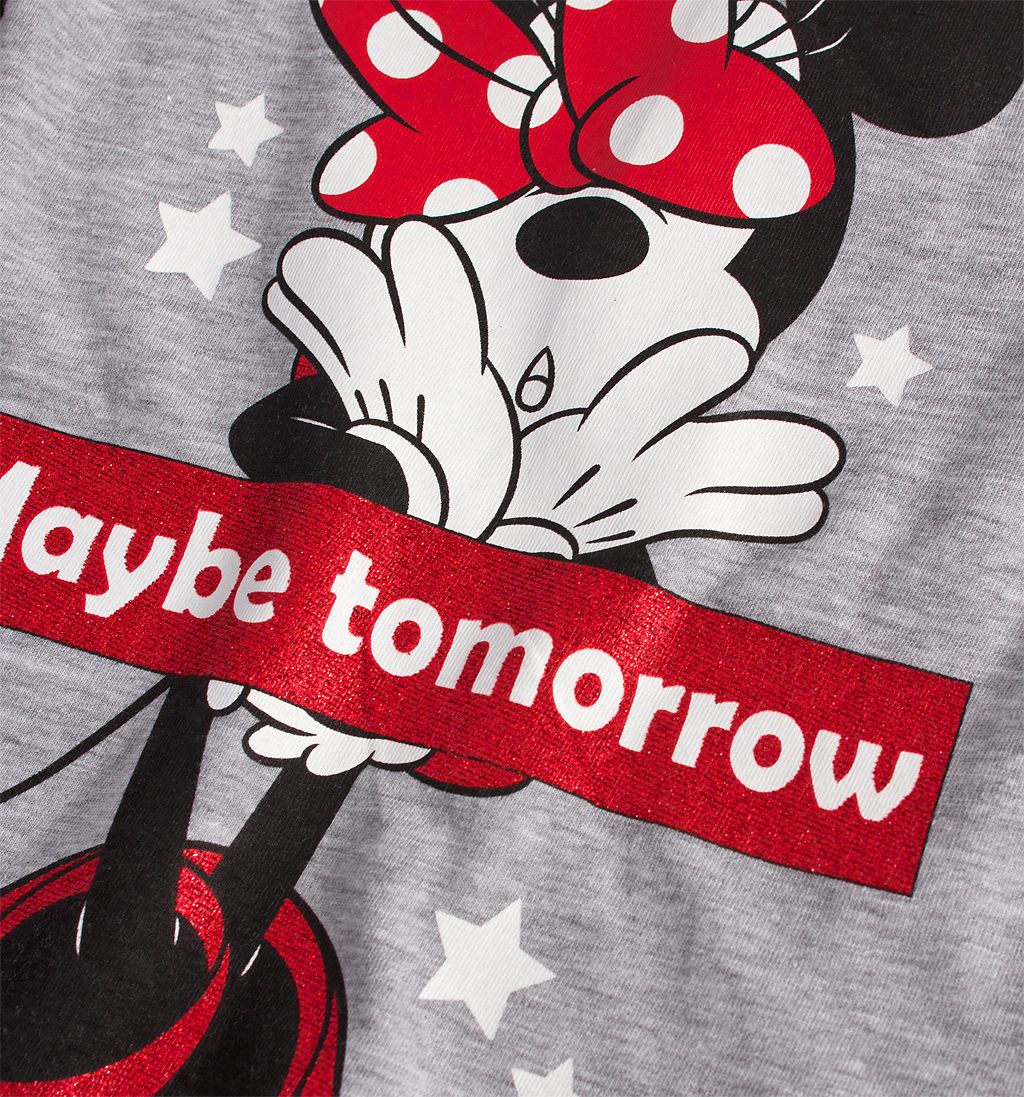Dívčí pyžamo DISNEY MINNIE MAYBE TOMORROW šedé Velikost: 98 - obrázek 2
