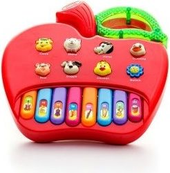 Euro Baby Edukační hračka hrající jablko - červené - obrázek 1