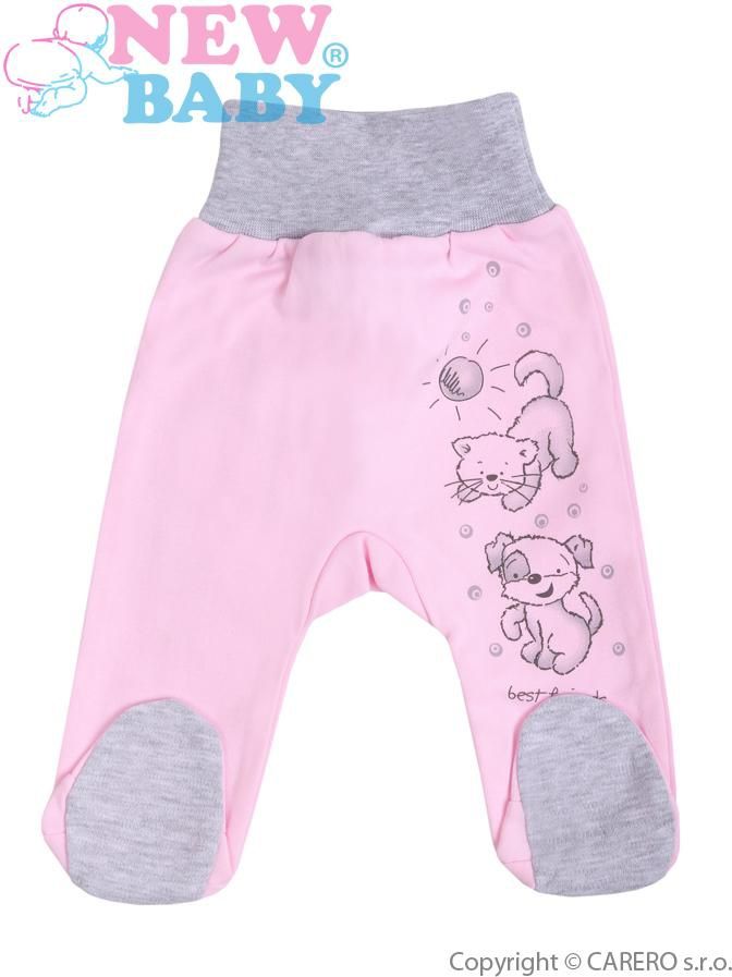 NEW BABY | Kamarádi | Kojenecké polodupačky New Baby Kamarádi růžové | Růžová | 68 (4-6m) - obrázek 2