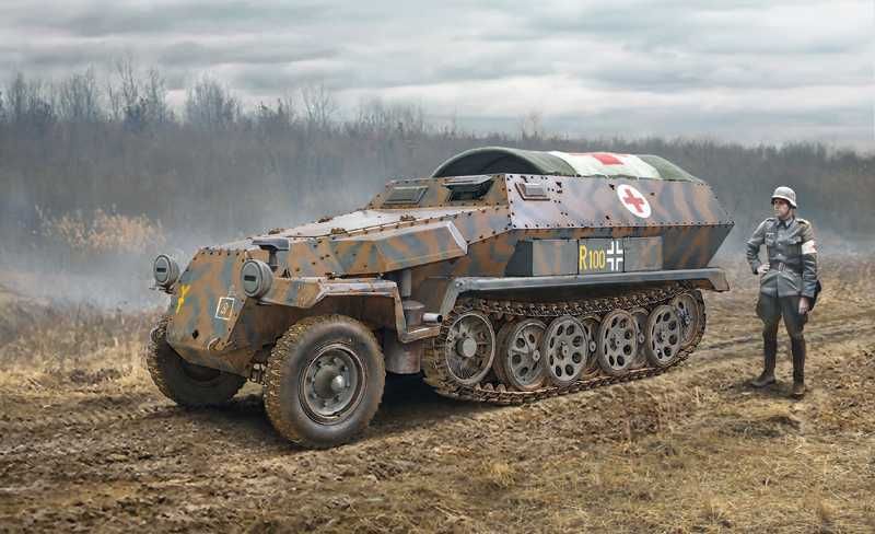 ITALERI Model Kit military 7077 - Sd.Kfz. 251/8 Ambulance (1:72) - obrázek 5