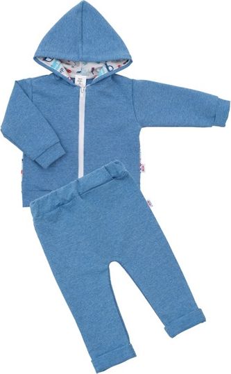 NEW BABY 2-dílná bavlněná souprava New Baby For Boys Modrá 80 (9-12m) - obrázek 2