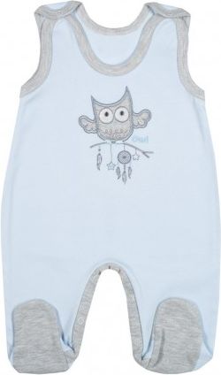 Kojenecké dupačky New Baby Owl modré, Modrá, 56 (0-3m) - obrázek 1
