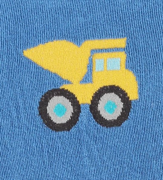 Punčocháče se vzorem pro chlapce WOLA STAVEBNÍ AUTA modré jeans Velikost: 62-74 - obrázek 3