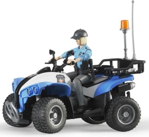Bruder BWORLD 63010 Policejní čtyřkolka s figurkou policistky - obrázek 1