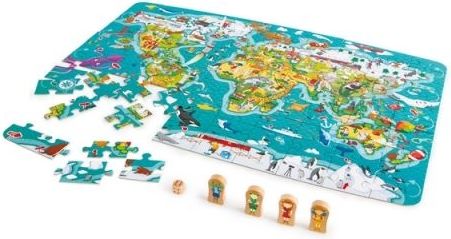 Hape Dětské puzzle - Mapa světa 2 v 1 - obrázek 1