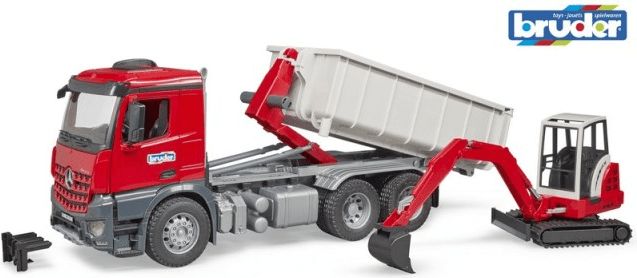 Bruder 3624 Mercedes Benz Arocs kontejner s minibagrem - obrázek 1