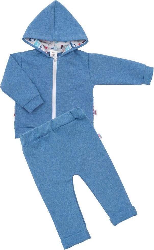NEW BABY 2-dílná bavlněná souprava New Baby For Boys Modrá 80 (9-12m) - obrázek 1