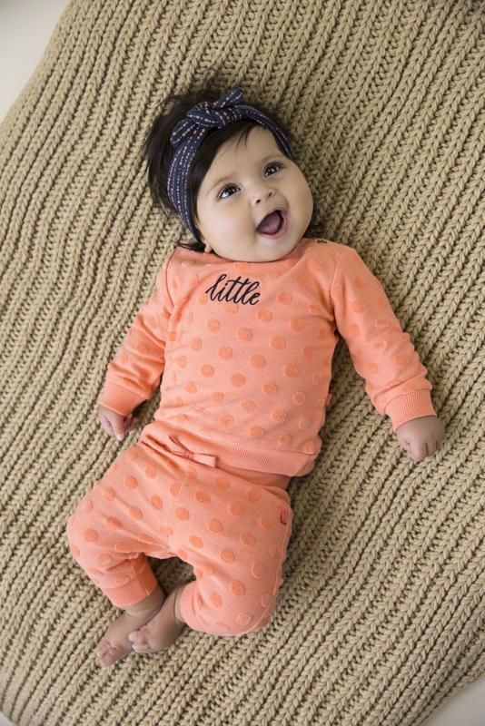 DIRKJE Kalhoty dlouhé B-SO FRESH HUGS AND Cuddles 80 Peach - obrázek 3