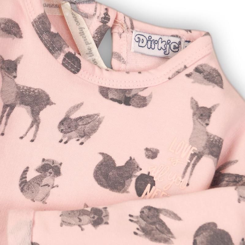 DIRKJE Tričko dlouhý rukáv B-SO SOFT LOVE 68 Pink - obrázek 2
