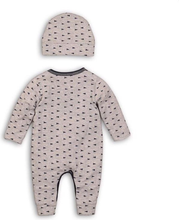 DIRKJE Overal s čepicí B-SO SOFT WHERE ARE YOU 68 Grey - obrázek 1