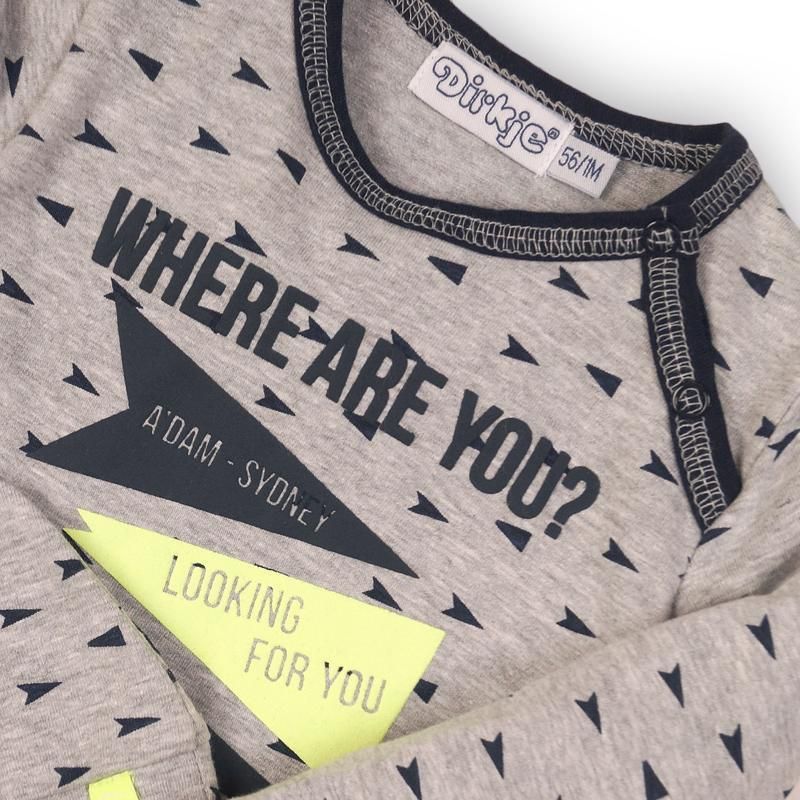 DIRKJE Overal s čepicí B-SO SOFT WHERE ARE YOU 68 Grey - obrázek 2