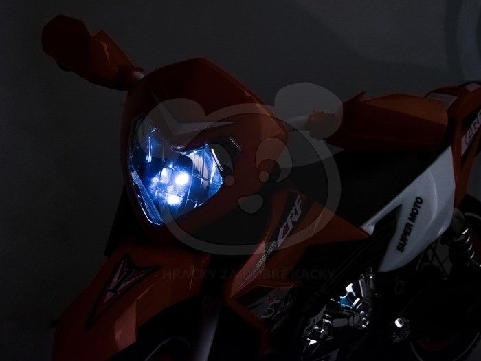 Ramiz elektrická motorka Cross s nafukovacími koly - modrá - obrázek 11