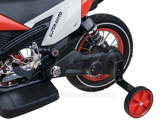 Ramiz elektrická motorka Cross s nafukovacími koly - oranžová - obrázek 8