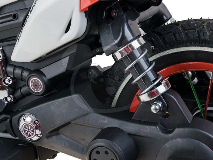 Ramiz elektrická motorka Cross s nafukovacími koly - oranžová - obrázek 9