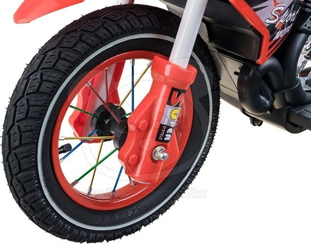 Ramiz elektrická motorka Cross s nafukovacími koly - zelená - obrázek 6