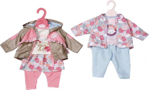 Zapf Creation Baby Annabell Oblečení s bundou 43 cm - hnědo-růžová bunda s kapucí - obrázek 1