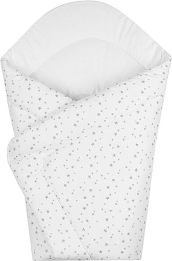 NEW BABY Dětská zavinovačka bílá hvězdičky Bavlna, 75x75 cm - obrázek 1