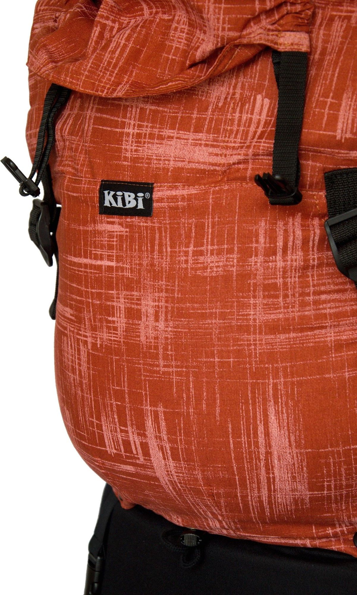 Ergonomické nosítko KiBi EVO, Mramor terakota + chrániče popruhů - obrázek 3