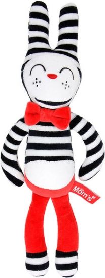 Hencz Toys Plyšová hračka v kontrastních barvách králíček - červený - obrázek 1