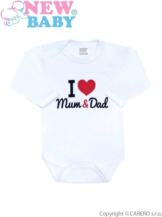Body s potiskem New Baby I Love Mum and Dad&nbsp;-&nbsp;56 (0-3m) - obrázek 1