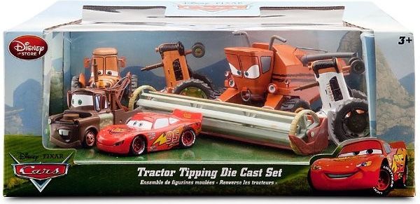 DISNEY PIXAR CARS (Auta) Tractor Tipping Set (kombajn Frank, Tractor...) - obrázek 1