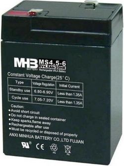 Pb akumulátor MHB VRLA AGM 6V/4,5Ah, Černá - obrázek 1
