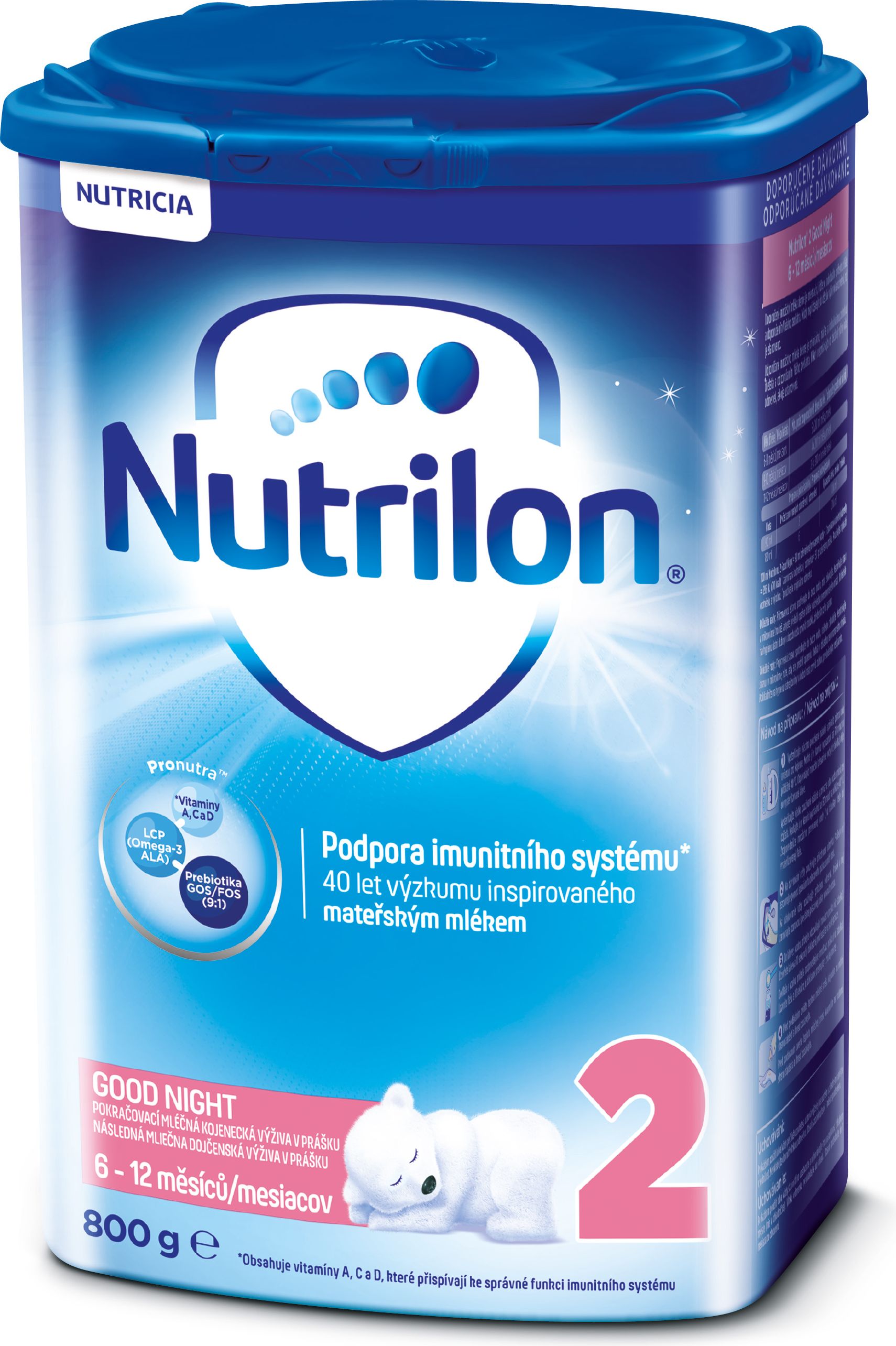6x NUTRILON 2 ProNutra Good Night (800g) - kojenecké mléko - obrázek 1