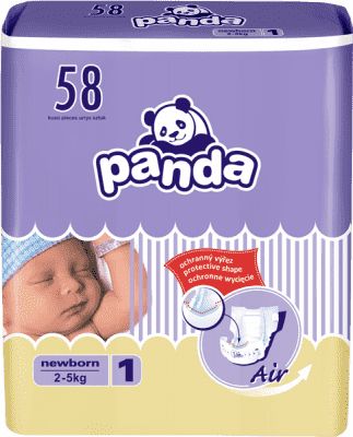 2x BELLA PANDA Newborn 58 ks (2-5 kg) - jednorázové pleny - obrázek 2