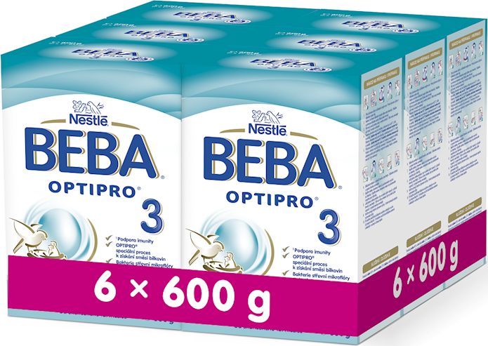 6x BEBA OPTIPRO 3 (600 g) - kojenecké mléko - obrázek 1
