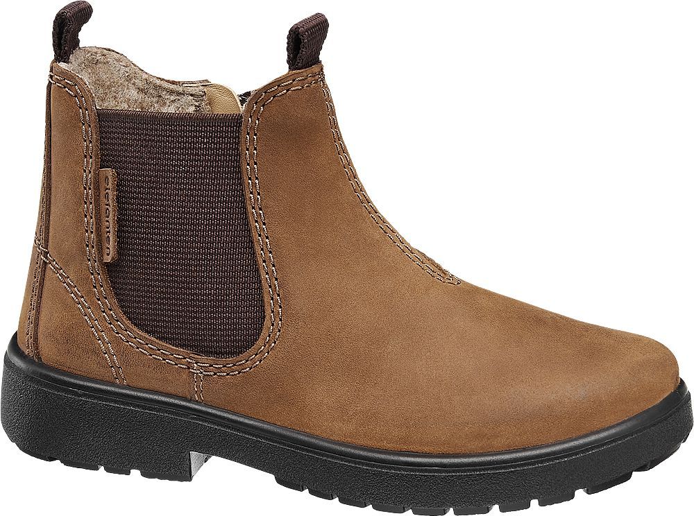 Deichmann - Elefanten Hnědá kožená kotníková obuv Elefanten se zipem 26 hnědá - obrázek 1