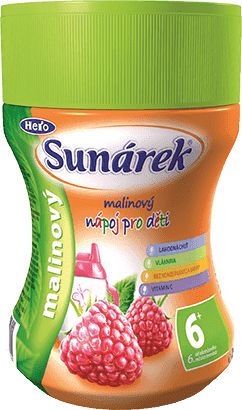 SUNÁREK rozpustný nápoj malinový 6 x 200g - obrázek 2