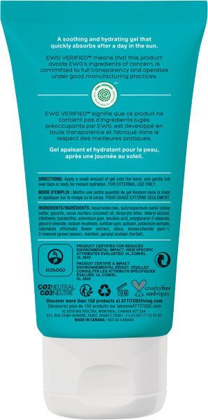 ATTITUDE Hydratační měsíčkový gel po opalování s vůní máty a okurky 150 g - obrázek 2