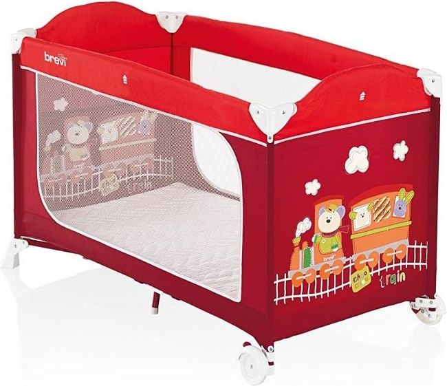 BREVI Cestovní postýlka Dolce Nanna – Červená - obrázek 1